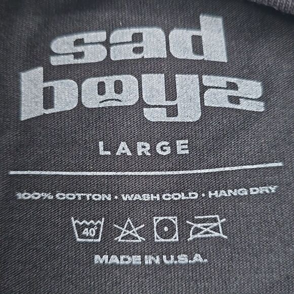 1297 New SAD BOYZ Angels Black T-Shirt Sz Large - Picture 5 of 7
